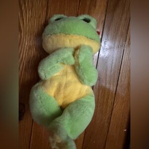 Green and Yellow Plush Caterpillar Toy
